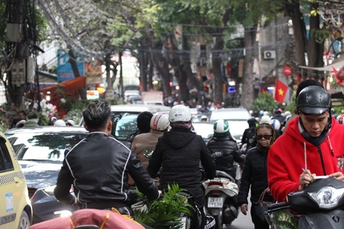 Người dân ùn ùn đổ về chợ Bưởi mua hoa chơi Tết - 6