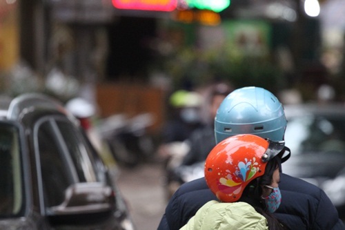 Không chỉ người lớn mà con trẻ cũng theo chân bố đến chợ mua hoa cho gia đình.