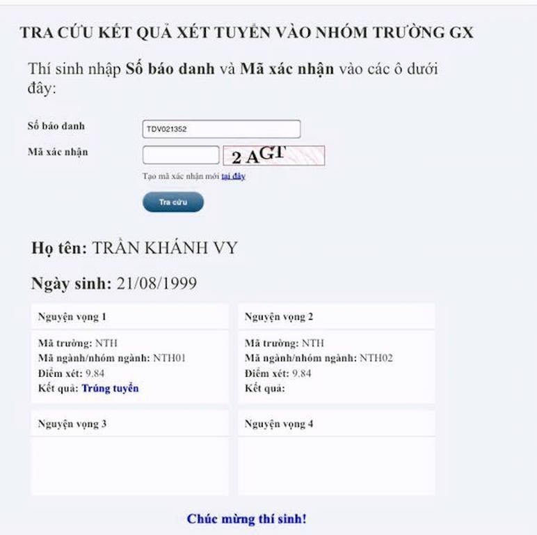 “Nữ sinh nói được 7 thứ tiếng” đỗ hai trường đại học - 2 Tra cứu điểm trúng tuyển của Khánh Vy.
