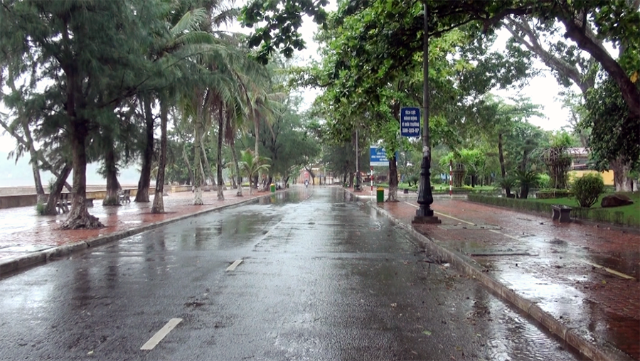 Đồ Sơn “nín thở” chờ bão đổ bộ - 1
Sáng nay 19/8, vài giờ trước khi bão số 3 dự kiến đổ bộ, bờ biển Đồ Sơn vắng lặng. Các cửa hàng dịch vụ đều đã đóng cửa, trong khi con đường dọc bờ biển gần như không có người qua lại.