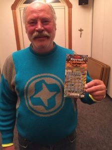 Ông Engfors vô cùng sung sướng khi trúng xổ số 500.000 USD