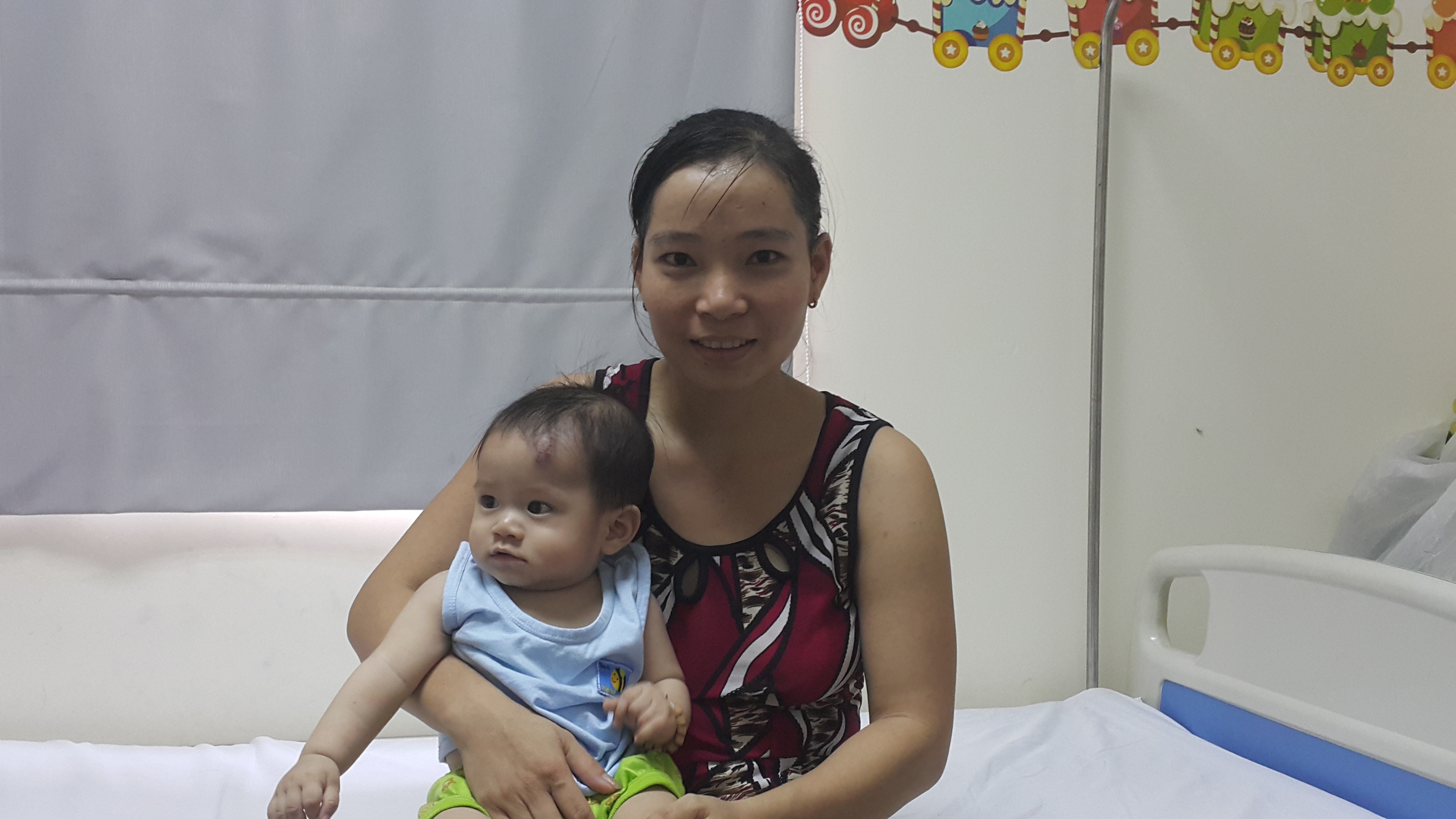 Bệnh nhi suy tim nhỏ tuổi nhất được cứu sống bằng sóng cao tần - 2 Bé Lưu Đình Đức K đã có một cuộc sống mới nhờ sự tận tâm của các y bác sĩ Bệnh viện Nhi Trung ương