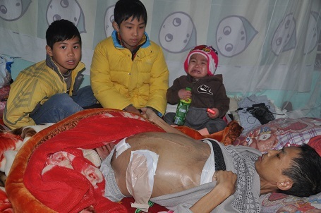 Chị Thủy đã mong anh sẽ được đón Tết này cùng các con...