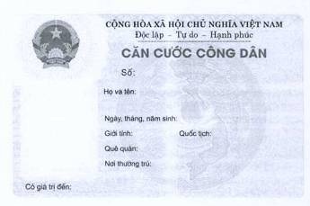 16 địa phương cấp thẻ Căn cước công dân từ ngày 1/1/2016 - 1 Mặt trước Thẻ căn cước công dân sẽ được Bộ Công an cấp cho công dân đủ 14 tuổi trở lên kể từ ngày 1/1/2016 sắp tới.