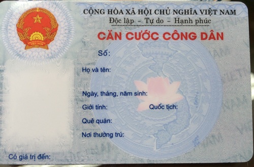 Mặt trước thẻ Căn cước công dân (Ảnh: T.K).