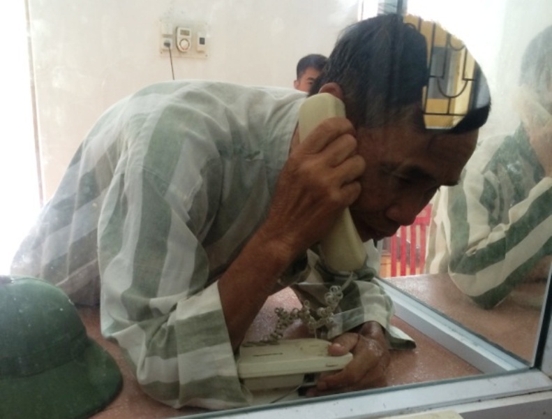 Ông Trần Văn Vót đang thụ án tại trại giam và cho biết: Còn sống ngày nào còn kêu oan ngày đó (ảnh gia đình cung cấp)