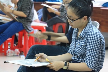 Thời gian về cuối các sĩ tử tỏ ra khá mệt mỏi