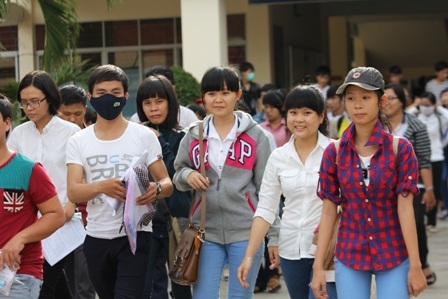 Kết thúc thi đại học đợt 1: 73 thí sinh bị xử lý kỷ luật - 1 Thí sinh thi đại học đợt 1 năm 2014. (Ảnh: Lê Phương)