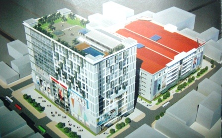 Hàng trăm tiểu thương tập trung phản đối xây chợ mới - 1 Phối cảnh TTTM và chợ truyền thống Tân Bình