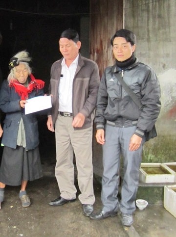 Bà Ngô Thị Diễn được lập sổ tiết kiệm 64 triệu đồng