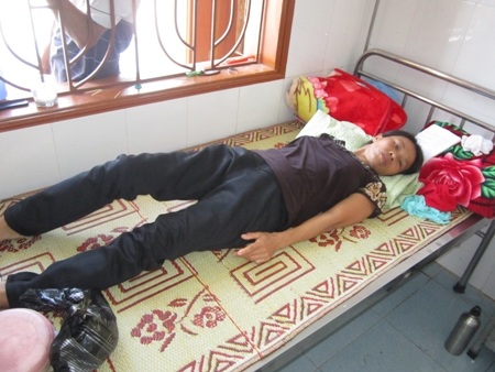 Bệnh nhân Hồng hiện đang điều trị tại Trạm y tế xã Kỳ Hoa, huyện Kỳ Anh