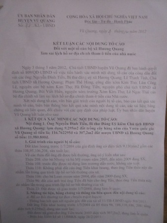 Bí thư Đảng ủy làm sai lệch hồ sơ địa chính để tham ô