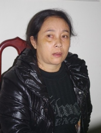 Tú bà Trần Thị Hương tại cơ quan điều tra