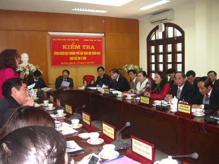 Hà Tĩnh đạt chuẩn phổ cập giáo dục mầm non cho trẻ 5 tuổi