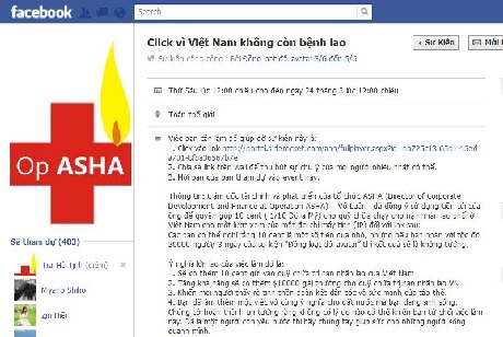 “Nhấp chuột vì một Việt Nam không còn bệnh lao”