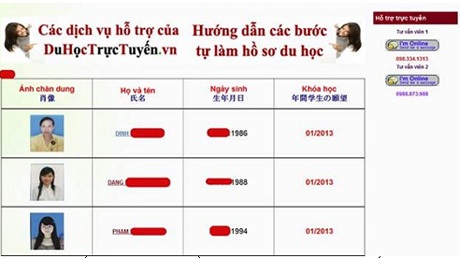 Du học Nhật Bản - 2 Nhà trường tiếp nhận và quản lý hồ sơ của học sinh thông qua hệ thống trang web