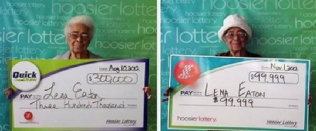 Cụ bà 91 tuổi trúng độc đắc hai lần trong vòng 3 tháng - 1 Cụ Lena Eaton 2 lần trúng giải lớn