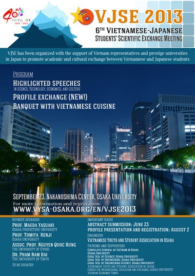 Hội nghị giao lưu học thuật Việt Nam và Nhật Bản lần thứ 6 - 1 Poster của hội nghị