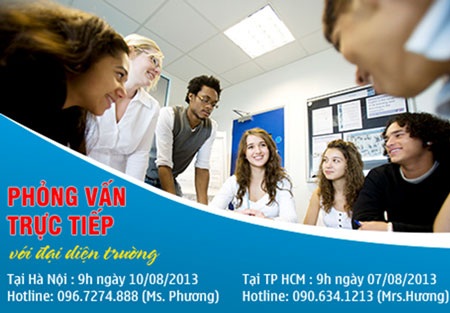 Du học Anh: Phỏng vấn học bổng 100% dự bị Đại học và Thạc sỹ - 2 Phỏng vấn trực tiếp với đại diện trường