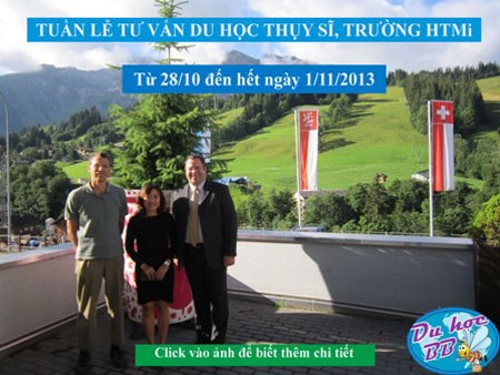 Tuần lễ tư vấn du học Thụy Sĩ, trường HTMi - 1 Đại diện Du học BB trong chuyến thăm và làm việc tại trường HTMi
