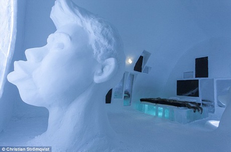 Vẻ đẹp độc đáo của khách sạn băng lớn nhất thế giới - 3 Quang cảnh trang trí trong các căn phòng VIP