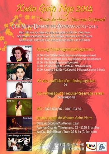 Tết tại Bỉ sẽ đến muộn hơn với chương trình này.