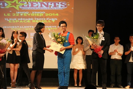 Ấn tượng đêm chung kết “Tìm kiếm tài năng trẻ 2014” của DHS Việt tại Pháp - 2 Trần Trung Kiên, thí sinh giành giải Nhất cuộc thi