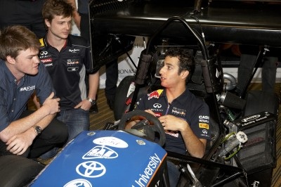 Giải đua xe Công thức 1 và các trường đại học danh tiếng - 1 Tay đua Daniel Ricciardo thử xe đua Monash Motorsport M13