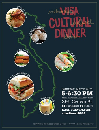 Món Việt ở đại học danh giá hàng đầu nước Mỹ - 1 Có hẳn cả poster để bạn bè nước ngoài biết đến chương trình này.