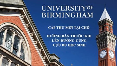 ĐH Birmingham tổ chức buổi hướng dẫn trước khi lên đường -cấp thư mời học trực tiếp - 1 Thời gian và địa điểm