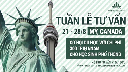 Tuần lễ tư vấn du học Mỹ, Canada - 2 Cơ hội học bổng, hỗ trợ tài chính: