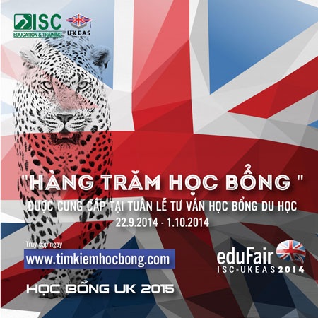 Hàng trăm học bổng 2015 được cung cấp tại Tuần lễ Học bổng ISC-UKEAS - 1 Hàng trăm học bổng sẽ được cấp tại Tuần lễ Học bổng và eduFair2014