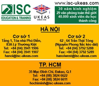 Hàng trăm học bổng 2015 được cung cấp tại Tuần lễ Học bổng ISC-UKEAS - 2 Hàng trăm học bổng sẽ được cấp tại Tuần lễ Học bổng và eduFair2014