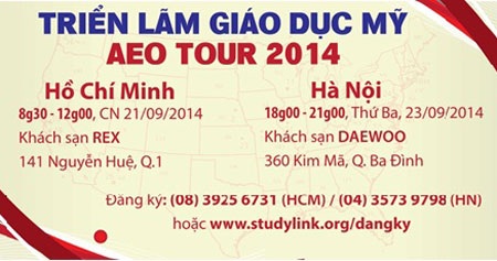 Triển lãm du học Mỹ - AEO Fall Tour 2014 - 1 Triển lãm du học Mỹ - AEO Fall Tour 2014