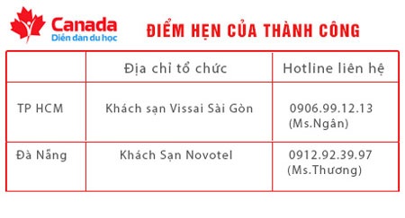 “Diễn đàn du học Canada 2014 – Điểm hẹn của thành công