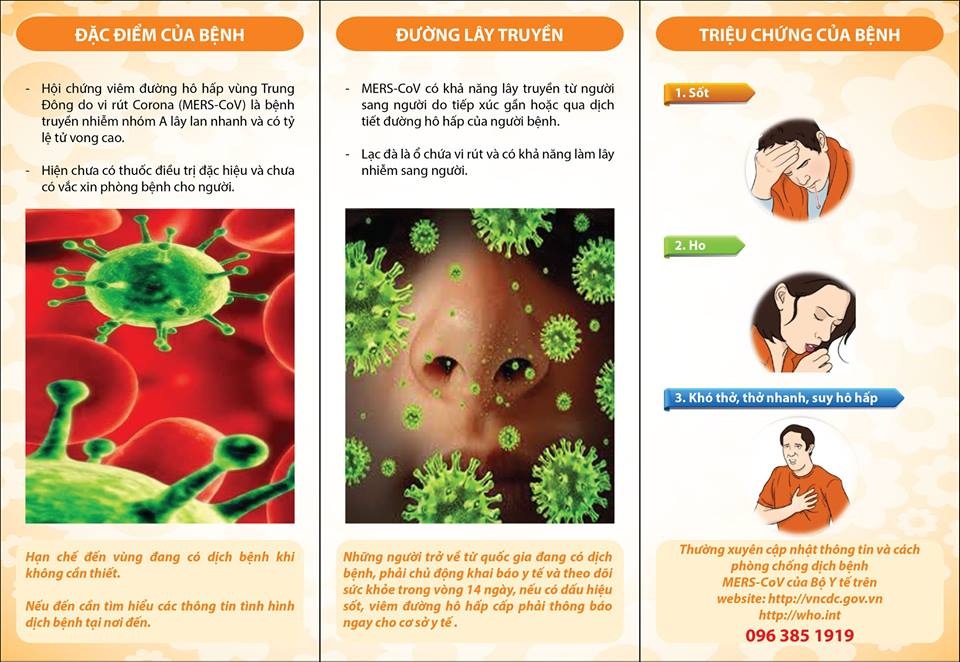 Bộ Y tế phát poster phòng chống dịch MERS – CoV