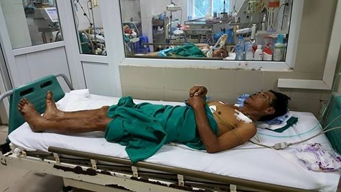 Liên tiếp 2 trường hợp tử vong vì ăn tiết canh lợn - 1 Một trường hợp vẫn hôn mê vì liên cầu lợn. Ảnh: H.Hải