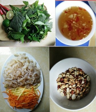Về quê biển ăn sứa nộm ngày hè - 3 Nguyên liệu để thực hiện món nộm sứa
