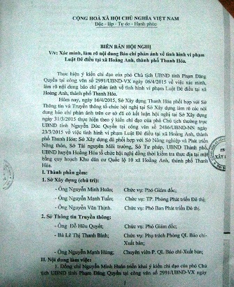 Quy hoạch khu dân cư vi phạm Luật: Chờ UBND tỉnh Thanh Hoá xử lý vụ việc