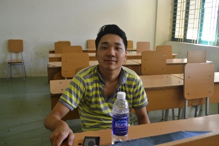 Thí sinh Vũ Văn Nội bị liệt nửa người quê huyện Thạch Thành, Thanh Hóa
