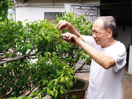 Cựu kiểm sát viên kể chuyện giải 4 vụ “án oan” - 6 Nghỉ hưu, ông Châu về sống cuộc đời giản dị, vui vầy bên gia đình và bà con xóm làng - ảnh Thái Bá