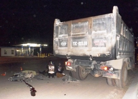 Hiện trường vụ tai nạn thương tâm nói trên