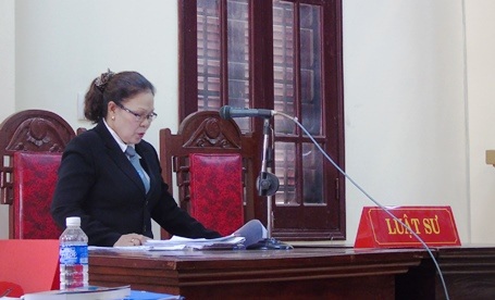 Luật sư Dương Thị Thúy Hà, người bào chữa cho bị cáo Thiện Và Quyết
