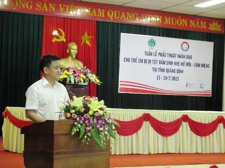 Đại diện bệnh viện Răng hàm mặt Trung ương, Giáo sư Trịnh Đình Hải đã phát biểu tại buổi lễ