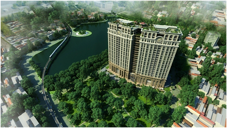 Phối cảnh dự án D’. Le Pont D’or Hoàng Cầu