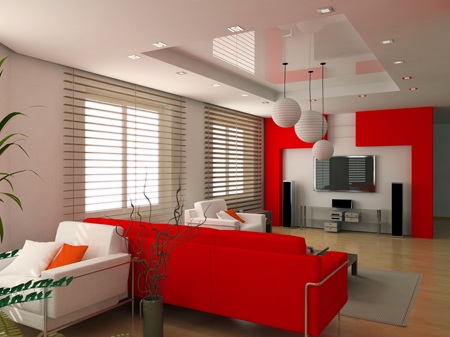 Gương phản chiếu trên trần nhà giúp không gian như rộng hơn, cao hơn