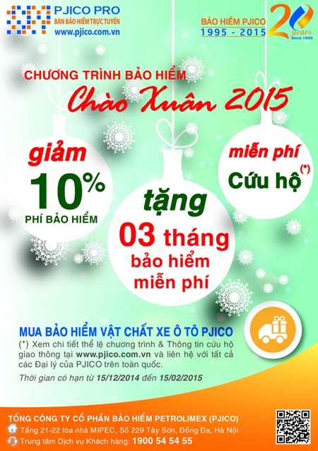PJICO tặng 3 tháng bảo hiểm miễn phí