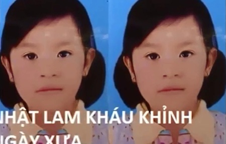 Bé Nhật Lam kháu khỉnh trước khi bị căn bệnh lạ ập đến (Hình cắt ra từ clip)