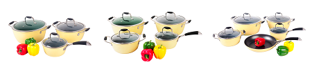 Xu hướng lựa chọn bộ nồi chảo chống dính ceramic của mẹ Việt - 3 Series bộ nồi Roma Chef đa dạng, phong phú về kích cỡ
