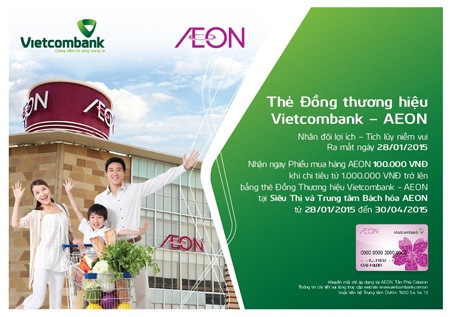 VietcomBank ra mắt sản phẩm thẻ ghi nợ nội địa đồng thương hiệu VietcomBank Aeon